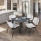 Regency Kahlo Square Table & Chair Sets, 48 W, 48 L, 29 H, Wood, Metal, Plastic Top, Grey TPL4848GYBK47GY - alternate 4